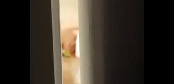 Watch his hot wife shower.